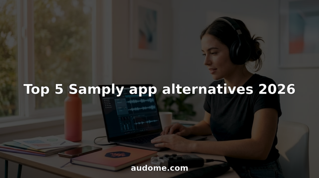 Audio engineer collaborating in home office workspace