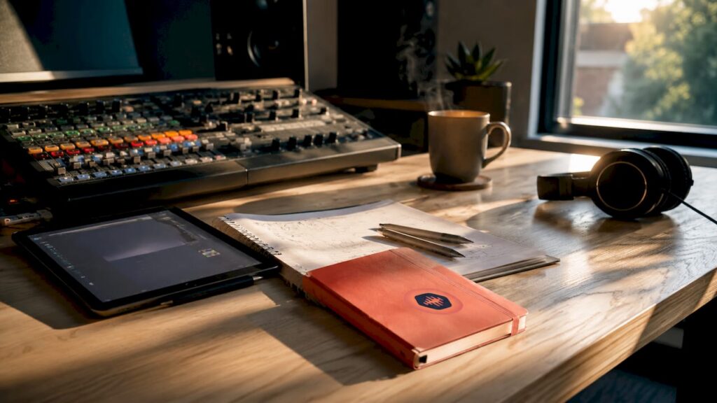 Audio editing workstation with revision notes
