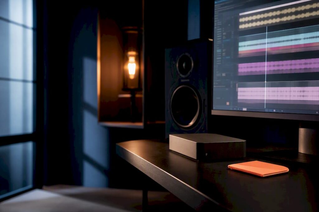 Audio project recap workspace with final files