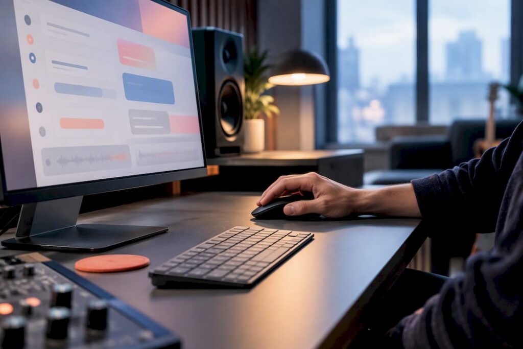 Audio team triaging a shared client queue