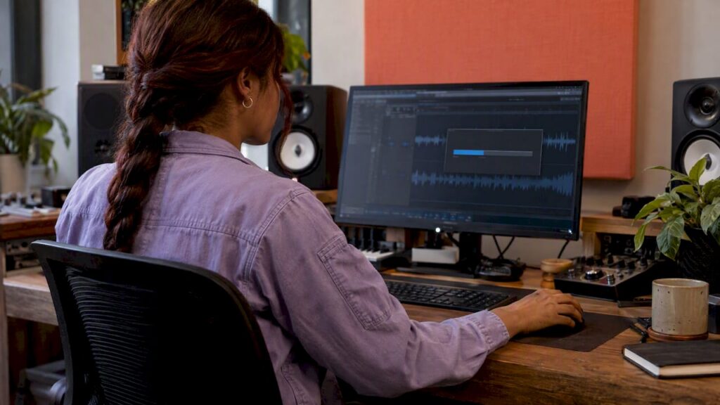 Engineer sending a high-resolution audio master